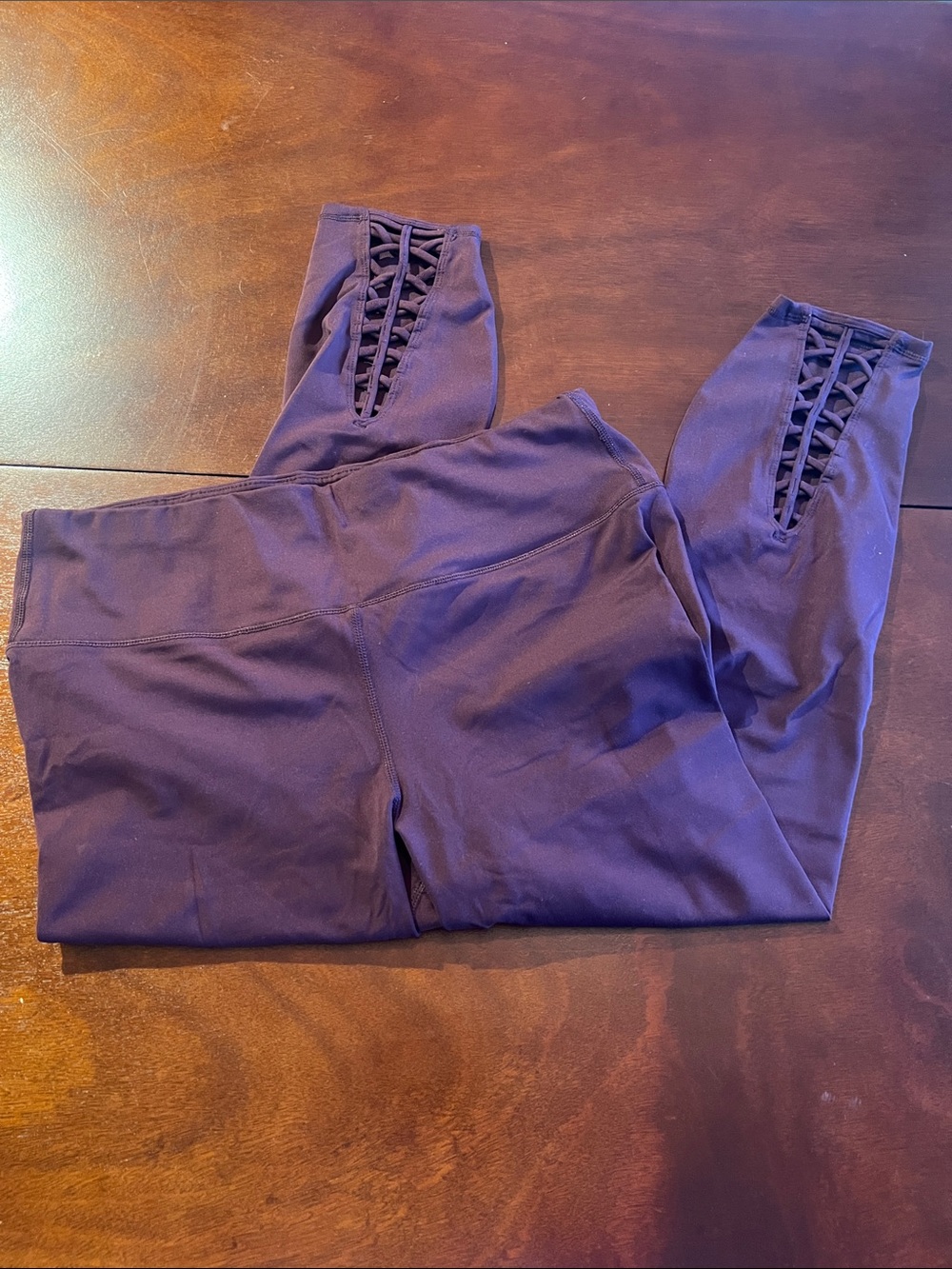 Active Life Purple Lace-Up ankle Leggings